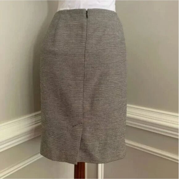 Talbots Blue and Cream Pinstriped Pencil Skirt Size 8P - Picture 6 of 12